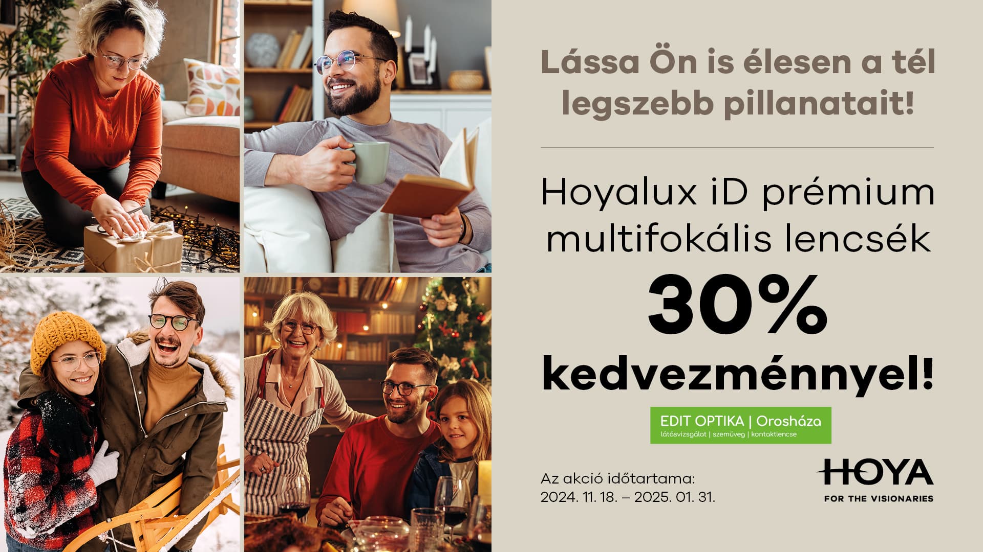 Hoyalux iD prémium multifokális lencsék 30% kedvezménnyel!