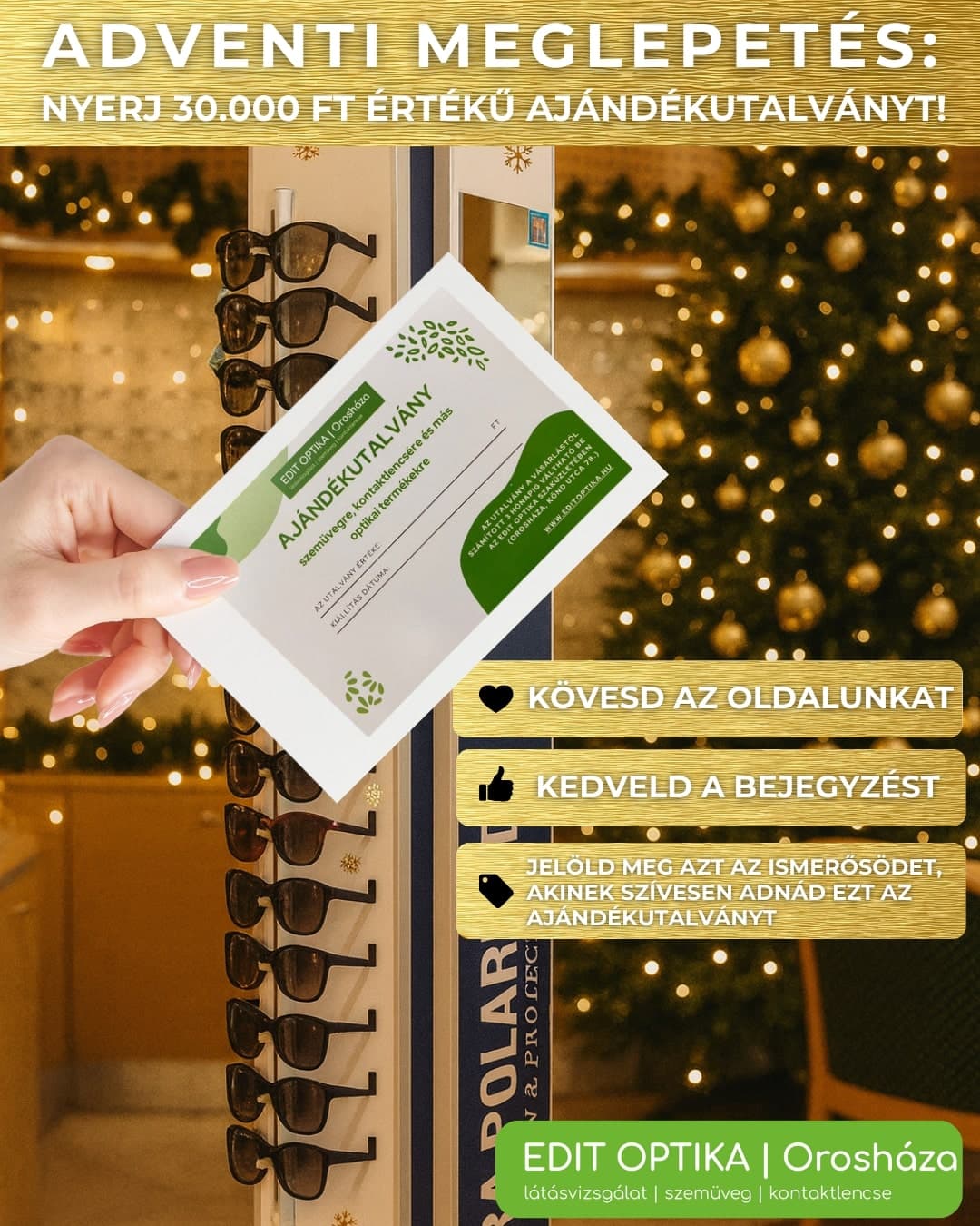 Adventi meglepetés — Legyen Öné a 30.000 Ft értékű ajándékutalvány!