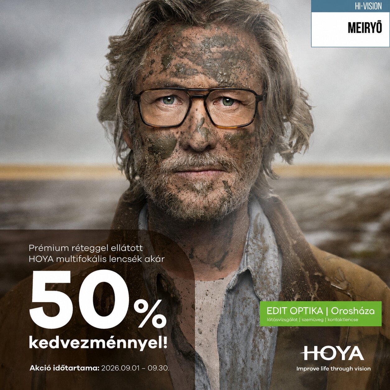 Prémium réteggel ellátott HOYA multifokális szemüveglencsék akár 50% kedvezménnyel!