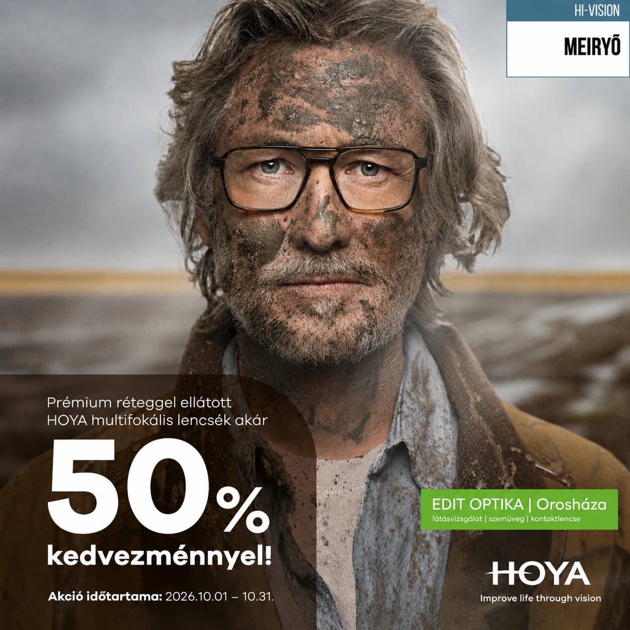 Prémium réteggel ellátott HOYA multifokális szemüveglencsék akár 50% kedvezménnyel!