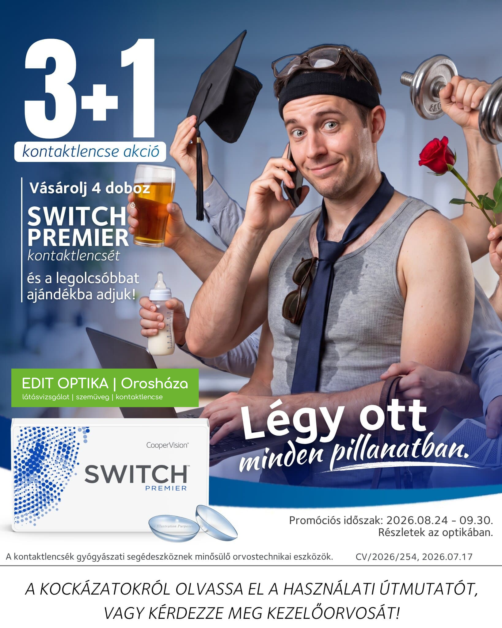 3+1 kontaktlencse promóció