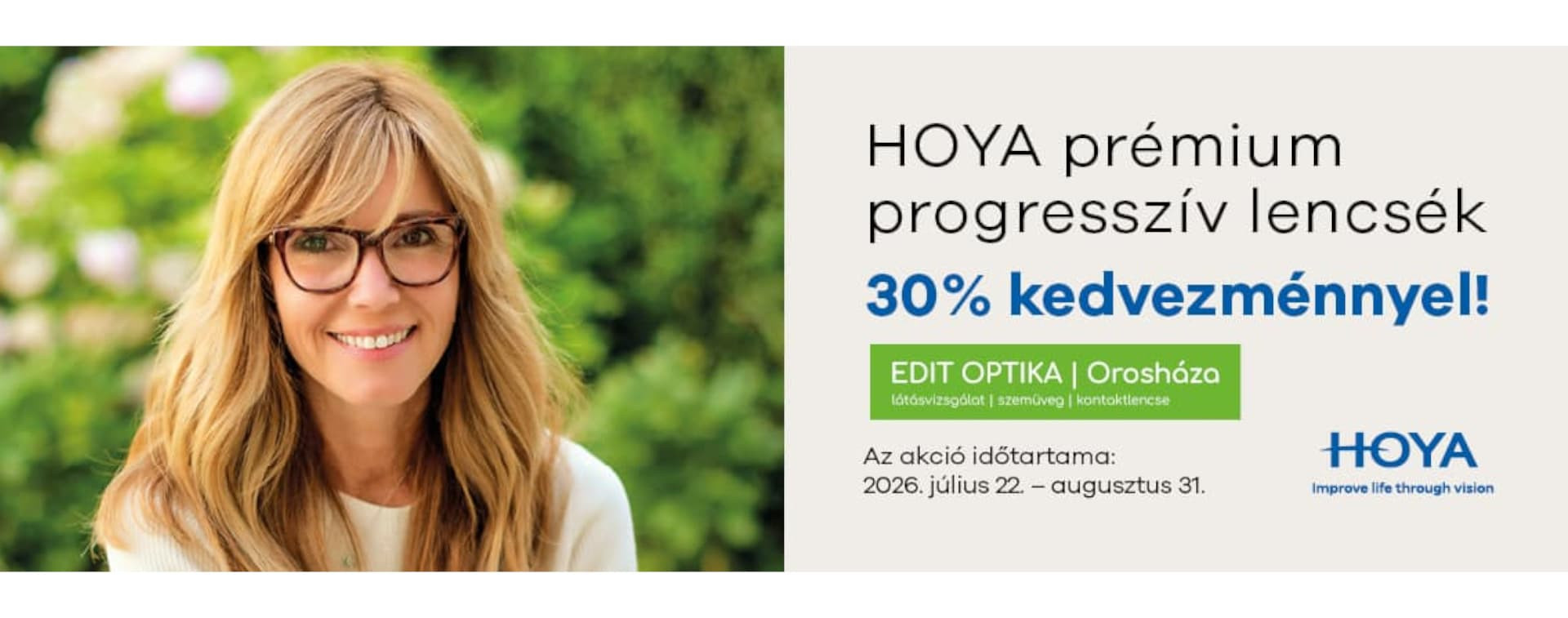 Hoyalux iD prémium progresszív lencsék 30% kedvezménnyel!