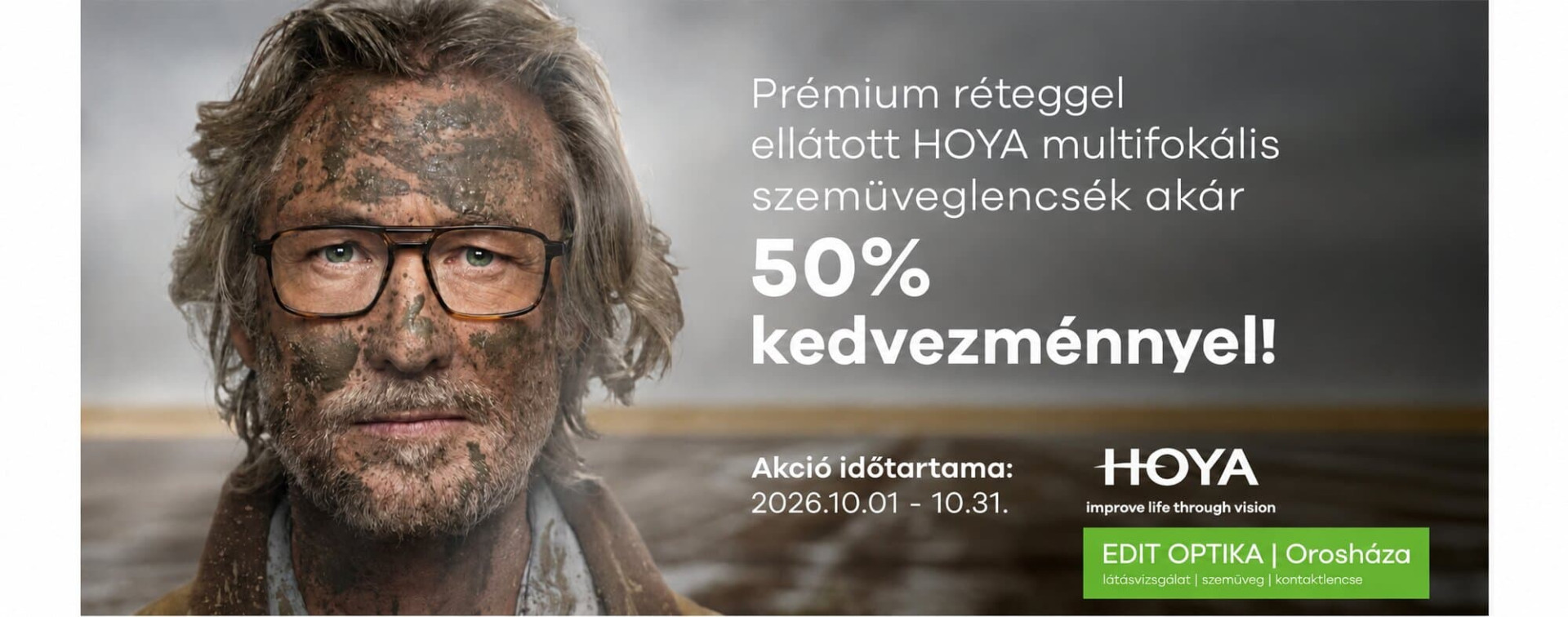Prémium réteggel ellátott HOYA multifokális szemüveglencsék akár 50% kedvezménnyel!