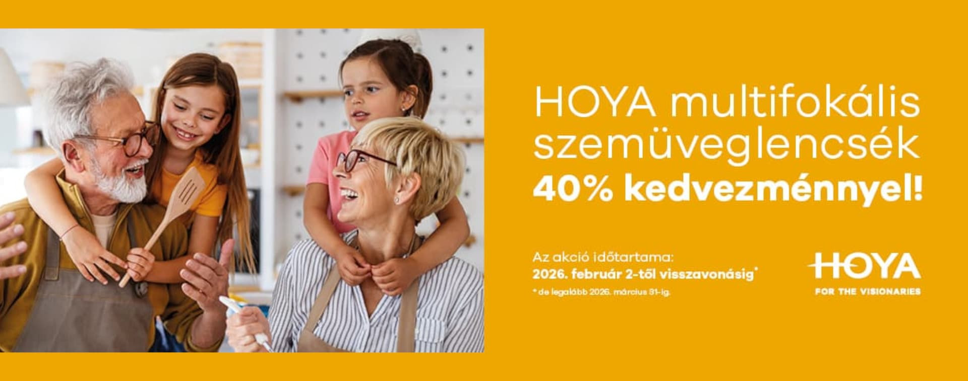 HOYA multifokális szemüveglencsék 40% kedvezménnyel!