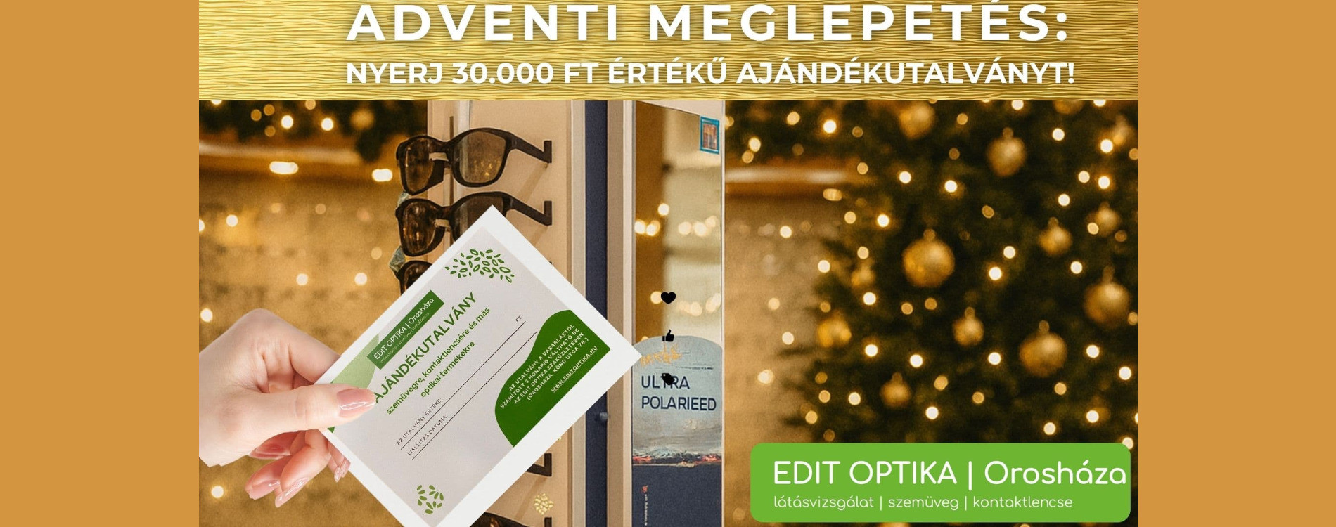 Adventi meglepetés — Legyen Öné a 30.000 Ft értékű ajándékutalvány!